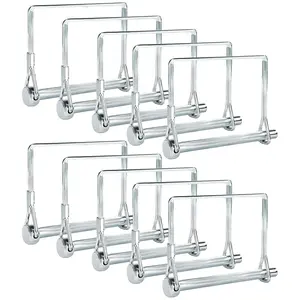 Pack of 10 Trailer Pins - 2-3/4" x 1/4" (L x W) - Featuring Trailer Hitch Pins, Shaft Locking Coupler Pins, PTO Pins and Lock Pins for Farm  Towing, Lawn Equipment and Hitches