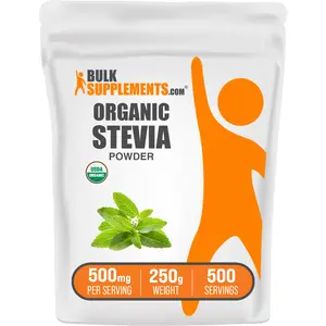BulkSupplements - Organic Stevia Powder - Natural Sweetener - Sugar Alternative - 100g-1kg - 500mg per Serving