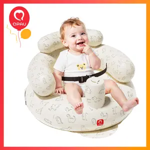QPAU Inflatable Baby Seat with Safety Harness for Babies 3 Months & Up, Baby Floor Seats for Sitting Up, Baby Seats for Infants, Blow Up Baby Chair with Built in Air Pump (Dinosaur), Children's Day Gifts