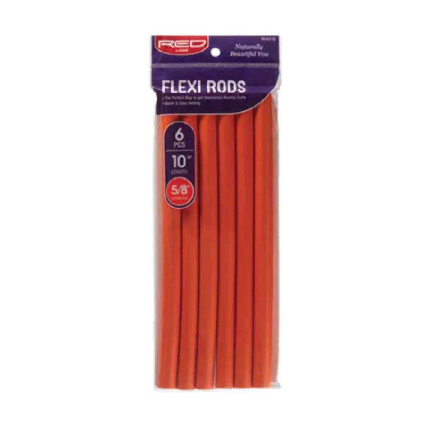RED Flexi Rods 10" Length 5/8" D Orange 6pcs