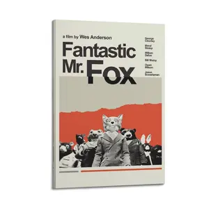 Fantastic Mr Fox Canvas Painting Oil Painting Wall Art Canvas Poster Decorative Painting Corridor Decoration Home Ornaments Artistic Modern Abstract Design Abstract Pattern Print