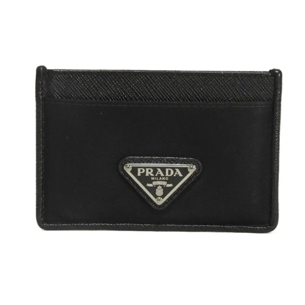 Pre-owned PRADA Nylon Small Leather Goods Tessuto Saffiano Card Holder