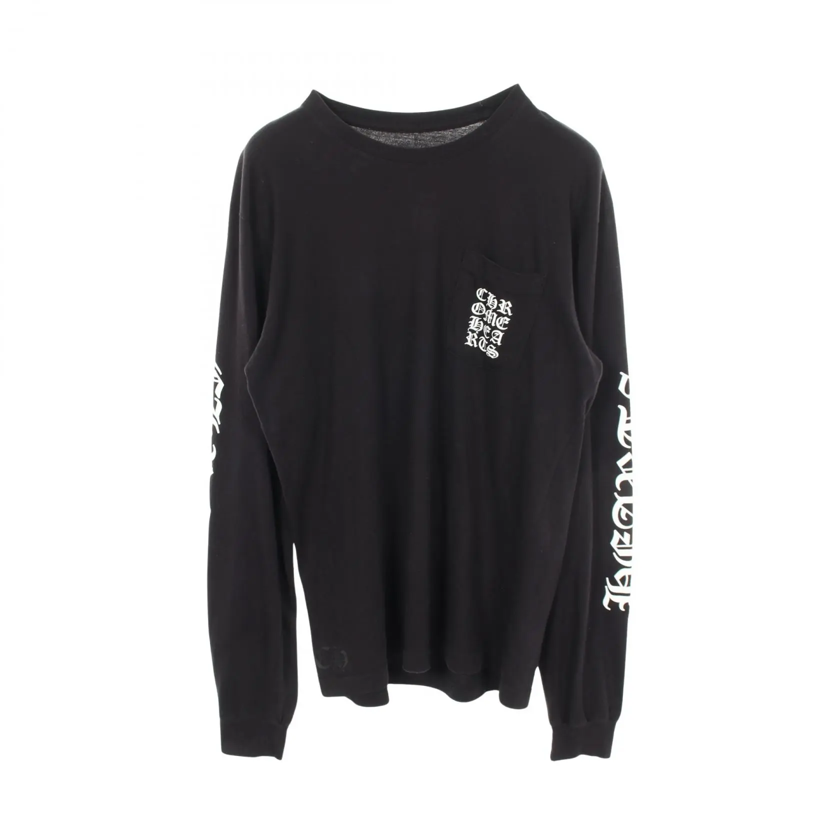 Pre-owned Chrome Hearts Cotton Small Leather Goods Vertical Logo Pocket Long Sleeve T Shirt