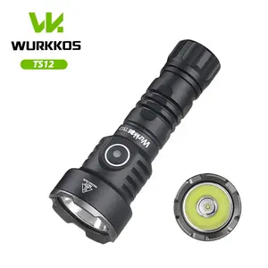 Wurkkos TS12 Mini 14500 Rechargeable EDC Flashlight 1050LM Throw 432M SFT25R LED IP68 Waterproof Magnetic Tail Torch with Bezel