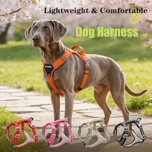 1PC New Pet Dog Chest Harness, Explosion-Proof, Reflective, Comfortable To Wear, Front And Rear D-Ring Dual Traction, Suitable For Medium And Large Dogs To Go For Walks And Training, Big Dog Chest And Back, Ideal Holiday Gift, Durable Reflective Harness