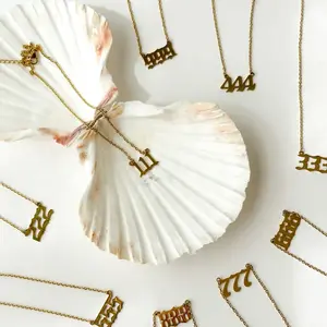 Angel Number Choker Necklace - Waterproof & Tarnish-Resistant Stainless Steel