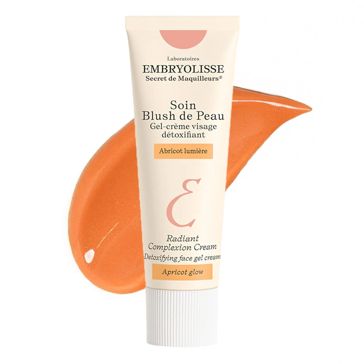 Embryolisse Radiant Complexion Cream - Glowy Skin Tint Moisturizer - Apricot - Hybrid Makeup & Face Moisturizer with Hyaluronic Acid 1.01 fl.oz.