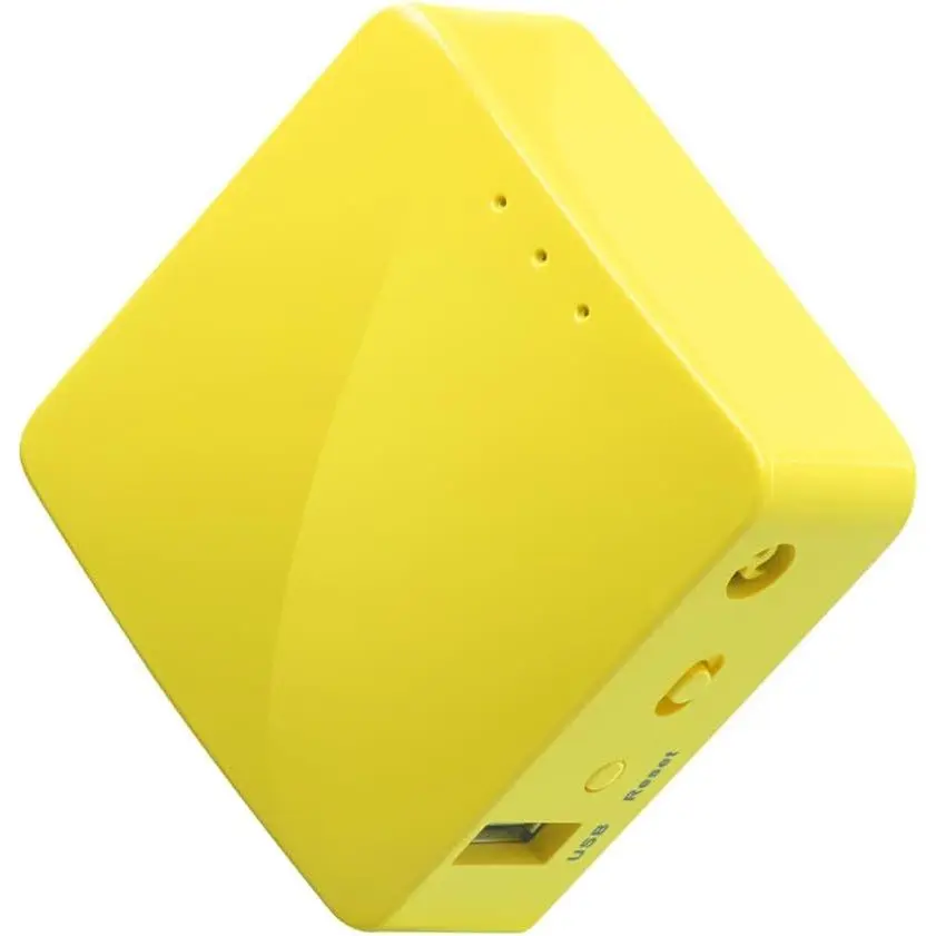 GL-MT300N-V2 (Mango) Portable Mini Travel Wireless Pocket VPN WiFi Router - 2 Ethernet Ports, USB 2.0, OpenWrt, OpenVPN/Wireguard, 128MB RAM, 16MB Flash ROM, 39g, 2-Year Warranty, Easy Setup via Admin Panel for Public & Hotel Wi-Fi