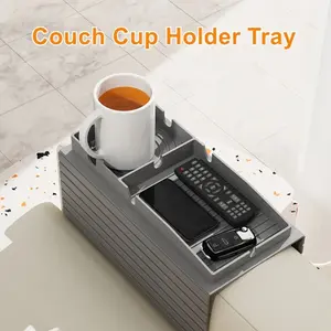 Silicone Armrest Tray Organizer, Non-Slip BPA-Free Sofa Cup Holder, Phone & Snack Storage, Durable Desktop Accessory, Desk Accessories, Office Desk Accessories, Desk Organizer Tidy, Desk Setup