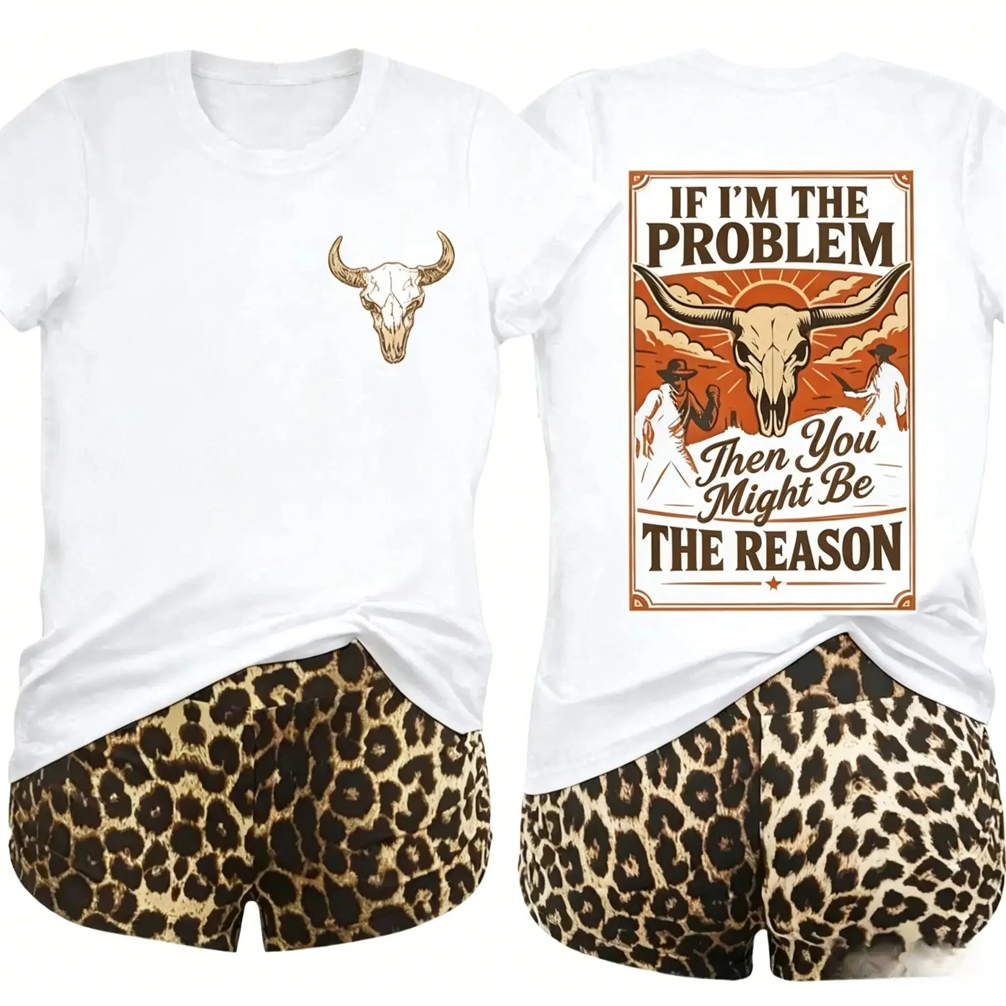 If I'm The Problem, You're The Reason  100% Cotton Western Tee