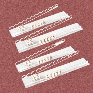 4-Piece Ergonomic Acrylic Transparent Mahjong Racks With Pushers, Effortless Play Board Game Accessories, Ideal for Party Games and Gifting