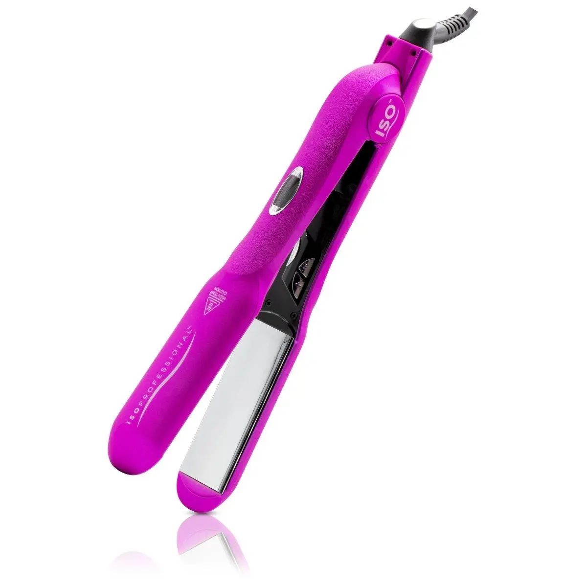 ISO Beauty ISOGCTPNK-705 Digital Infrared Titanium-Plated Flat Iron - 1.5in Gold Collection, Pink, MCH Heat Technology, Straightening Curly Hair, Shine Enhancing for Silky Straight Daily Hair Styling, Hair Tools