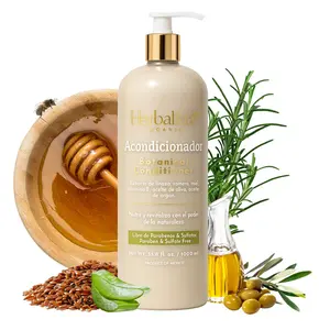Herbalista Viral New Herbal Conditioner / Acondicionador 1000ml (33.8 fl oz) – With Rosemary, Coconut Oil, Flaxseed Extract, Aloe, Honey, Vitamin E & Olive Oil – Suaviza, Nutre, Hidrata – 100% Natural & Handcrafted