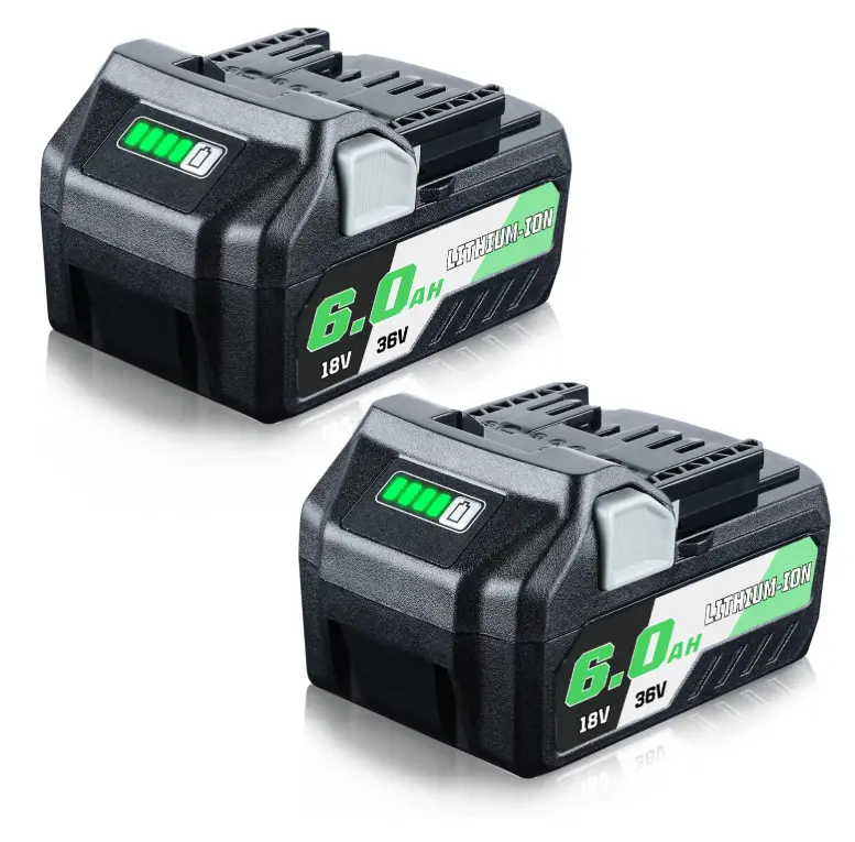 2Pcs 6.0Ah 18V/36V Replace Lithium Battery Fit HiKoki Metabo BSL36B18 Cordless Drill Battery Pack