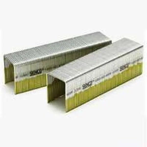 Senco Products 16-Gauge Adhesive-Collated Galvanized Construction Staples - 1x1 in Heavy-Duty Wide-Crown Fasteners for ACQ Pressure Treated Lumber (Office Binder Accessory)
