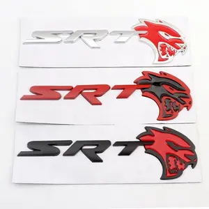 Metal Car Rear Trunk Sticker for Dodge Hell Cat SRT Charger Challenger Journey Caravan Durango Caliber Side Fender Badge Decals