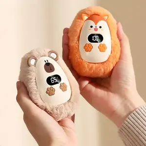 Rechargeable Hand Warmer, Cartoon Electric Heater, Adjustable Temperature Portable Compact Lightweight Kids Handwarmer, Durable Abs Material Animal Pattern Design, Outdoor Activities