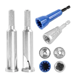 4 pcs Wire Twister Wire Nut Twister Wire Stripper Tool Wire Twister Tool for Drill with 1/4" Chuck Cable Quick Stripping Electricians Tools