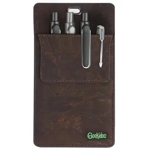 Premium Portuguese Cork Pocket Protector for Men Multi-Use for Shirts and Lab Coats Holds Pen Pencils Pointers 1 Pack Brown Pocket Organizer Protector