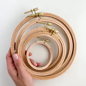 Beechwood embroidery hoops 3”, 4”, 5”, 6”, 7”, cross stitch wooden hoop