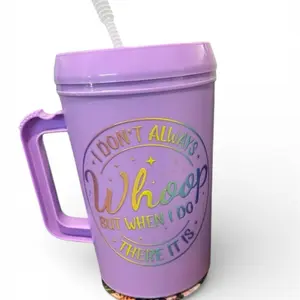 I don’t always whoop 34oz Mother Trucker Mug with Lid & Straw - Bridal Party Mug mug wrap, Drinkware - Tumbler Washable Coffee Reusable, fun, trendy Cup Reuse Lightweight snarky Stylish