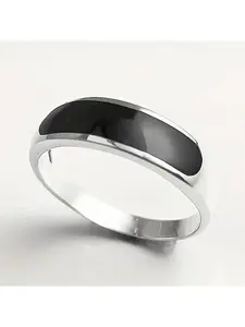 1 simple plain ring, logo band ring, flat stone band, unisex ring, Valentine's Day gift accessory, Statement Ring, Geometric Design Ring