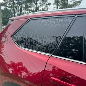 Leopard print vinyl sheets.