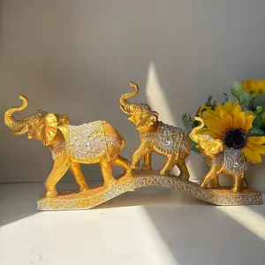 Elegant Resin Elephant Statue, Ideal Decor for Living Room or TV Stand, Perfect Holiday Gift, European Home Decoration