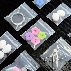 100pcs Transparent Self-Seal Bags, Thick Small Pouches, Jewelry Packaging, Reusable Plastic Bags, Clear Pe Sealed Bags for Rings and Earrings, Storage Pouch