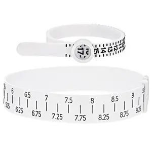 JTV Ring Sizer with Magnifying Glass and Wrist Sizer in White