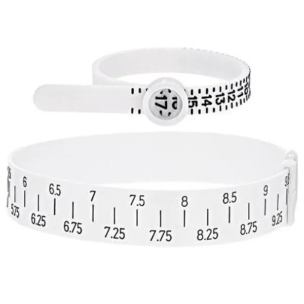 JTV Basic Unisex Plastic Jewelry-Making Tools Kit - Ring Sizer Gauge, Magnifying Glass, White Wrist Sizer for DIY Beading, Crafting Measuring Tasks