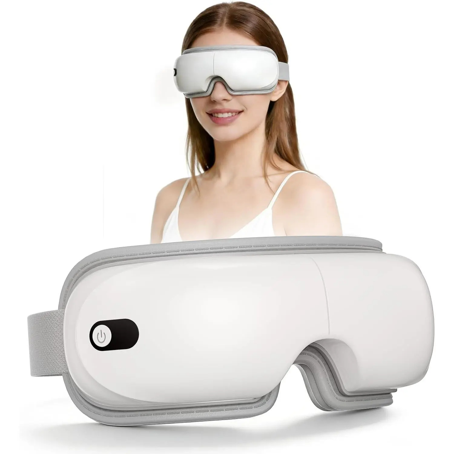 Eye Massager with Heat, Massaging Eye Mask with Heating & Music, Facial Massager,Relaxing Eye Care Headache Massager Equipment for Migraines Relax Eyeris for Her Him