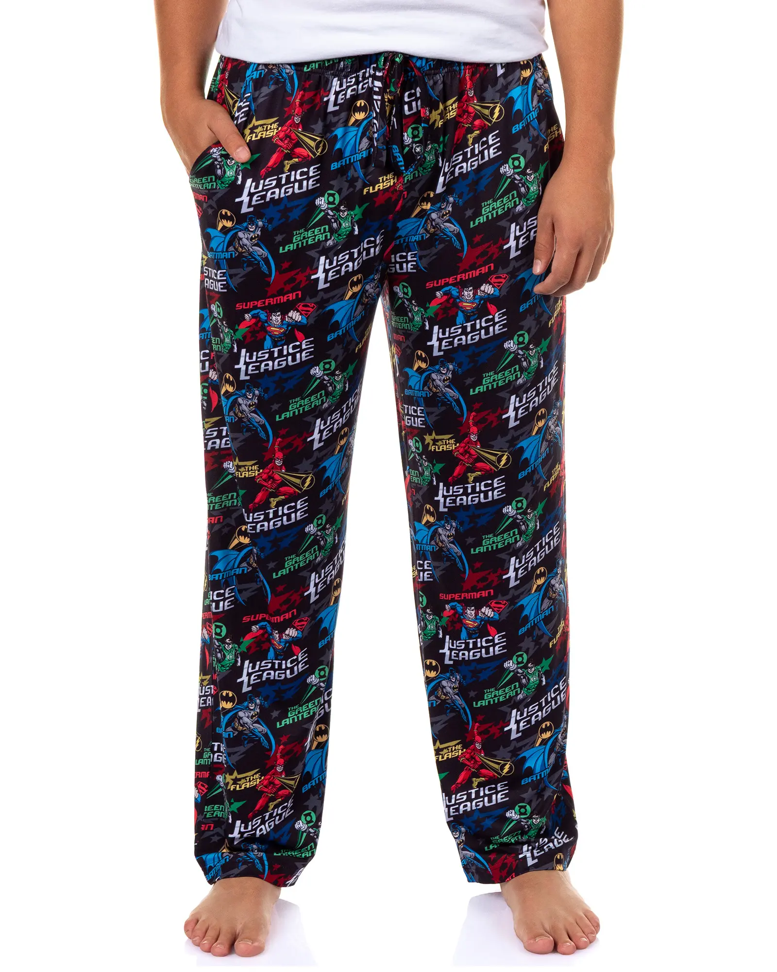 DC Comics Justice League Pajamas Men's Superhero Adult Lounge Sleep PJ Pants