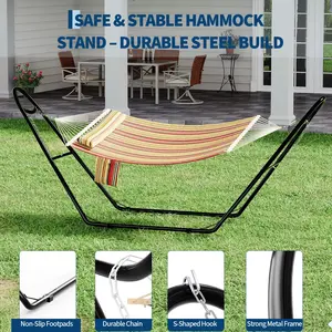 Heavy Duty Universal Hammock Stand, 250kg (550 LBS) Capacity Adjustable Steel Hammock Frame, Fits 2.7m-4.3m 2 Person