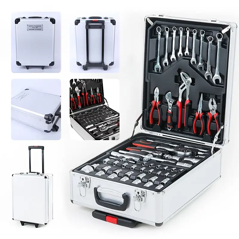 Professional tool kit, multi-functional toolbox, portable design, suitable for home and car maintenance, a set of tools for amateurs and professionals, a for friends, local transport.