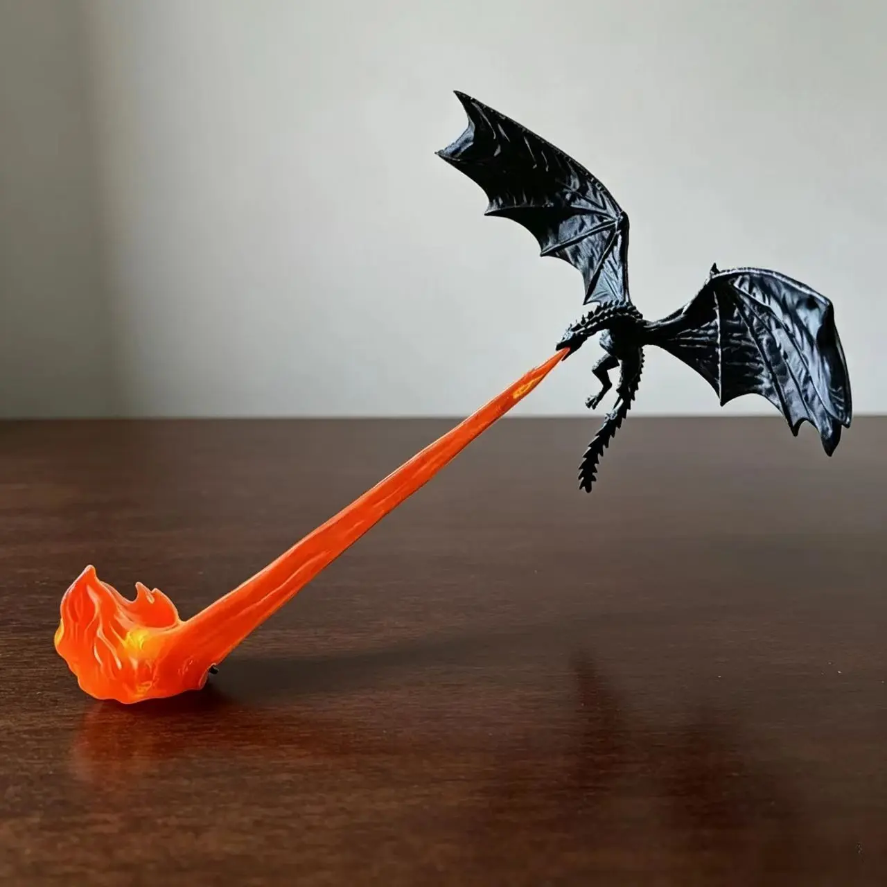 3D Dragon Flame Sculpture Ornament - Decor Figurine Ornaments, 3D Printed Fire Breathing Dragon Statue, Suitable for Home, Office Desk, Cabinet, and Computer Desk