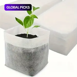 100 biodegradable seeds, nursery bags, non-woven fabric, plant planting bags, fabric seedling pots, plant bags, household garden supplies #GLOBAL PICKS