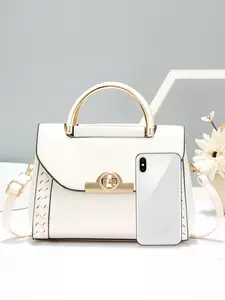 Women's Elegant Plain Pu Leather Handbag, Classic Single Shoulder Handbag, Fashionable Handbag, Suitable for Women, Newcomers and White-collar Workers, Elegant Minimalist Handbag, Purse Handbag, Elegant Bags
