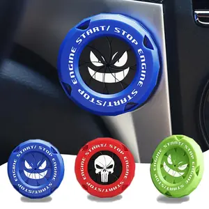New 2026 Car Ignition Switch Cover One-touch Start Button Rotating Protective Cap Motorcycle Start Stop Ring Decoration Interior Sticker car decor