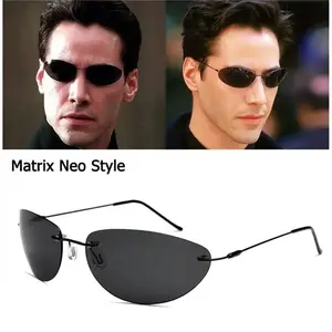 Fashion Cool The Matrix Neo Style Polarized Sunglasses Ultralight Rimless Men