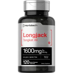 Horbäach Longjack Tongkat Ali for Men and Women | 1600mg | 120 Capsules | Extract Supplement | Maximum Strength Pills | Eurycoma Longifolia | Non-GMO and Gluten Free