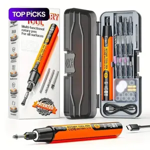 39-Piece USB Polishing Electric Tool Set, Car Polisher, Cordless Drill Bits, USB Rotary Kit for Wood Metal Gemstone Grinding & Polishing, Complete Set