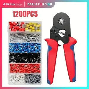 Multifunctional Wire Terminal Crimping Tool, 1 Set Wire Crimping Tool Kit, Wire Pliers, Hand Tools with Box, Vlogging Kit