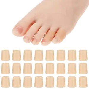 24pcs Silicone Toe Sleeves Soft Gel Protector Cushions Cuttable Pinky Toe NEW Footwear Insoles Shoe Parent Bedroom