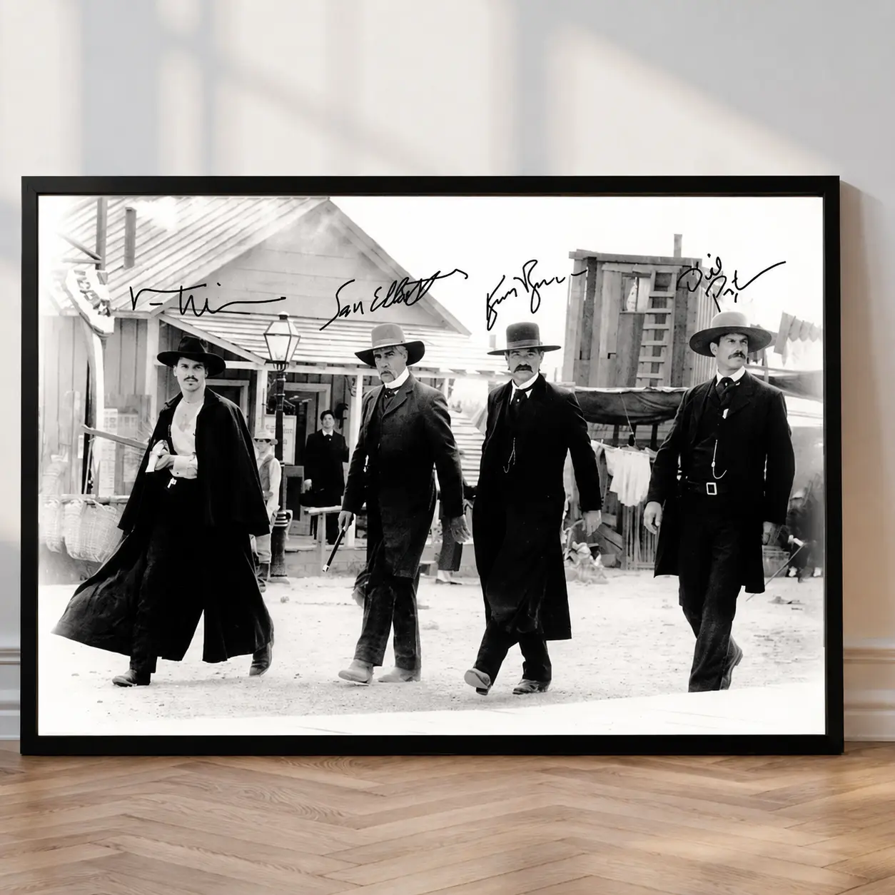 Tombstone Movie Poster Canvas Print, Wyatt Earp Doc Holliday Western Wall Art, Vintage Cowboy Decor for Man Cave