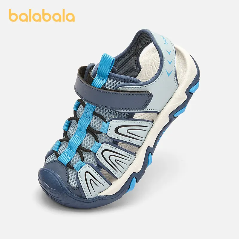 balabala Kids' Fabric Outdoor Sports Sandals - Lightweight Round Toe, Hook-and-Loop Strap, for 13-14 Years Hiking, Sandals for Toddlers, Beach