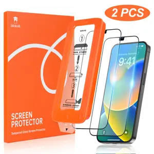 Dr.glee 2-Pack Screen Protector for iPhone 17/16/15/14/13, Crystal Clear, Scratch-Resistant, Ultra-Smooth Touch, Privacy Protection, Circular Polarized Eye Protection, Easy Installation
