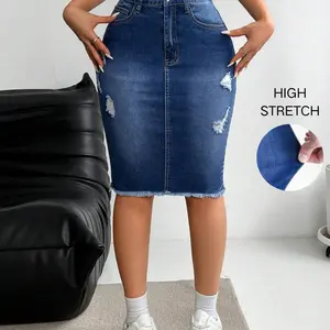 Women's corrugated pocket denim skirt, daily outdoor fashion casual denim skirt, summer women's underwear, bohemian fashion skirt, bohemian casual skirt, high stretch skirt, women's clothing