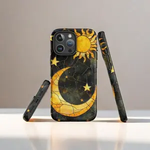 Celestial Sun & Moon Aesthetic Phone Case – Stylish Protective Cover with Starry Night Design