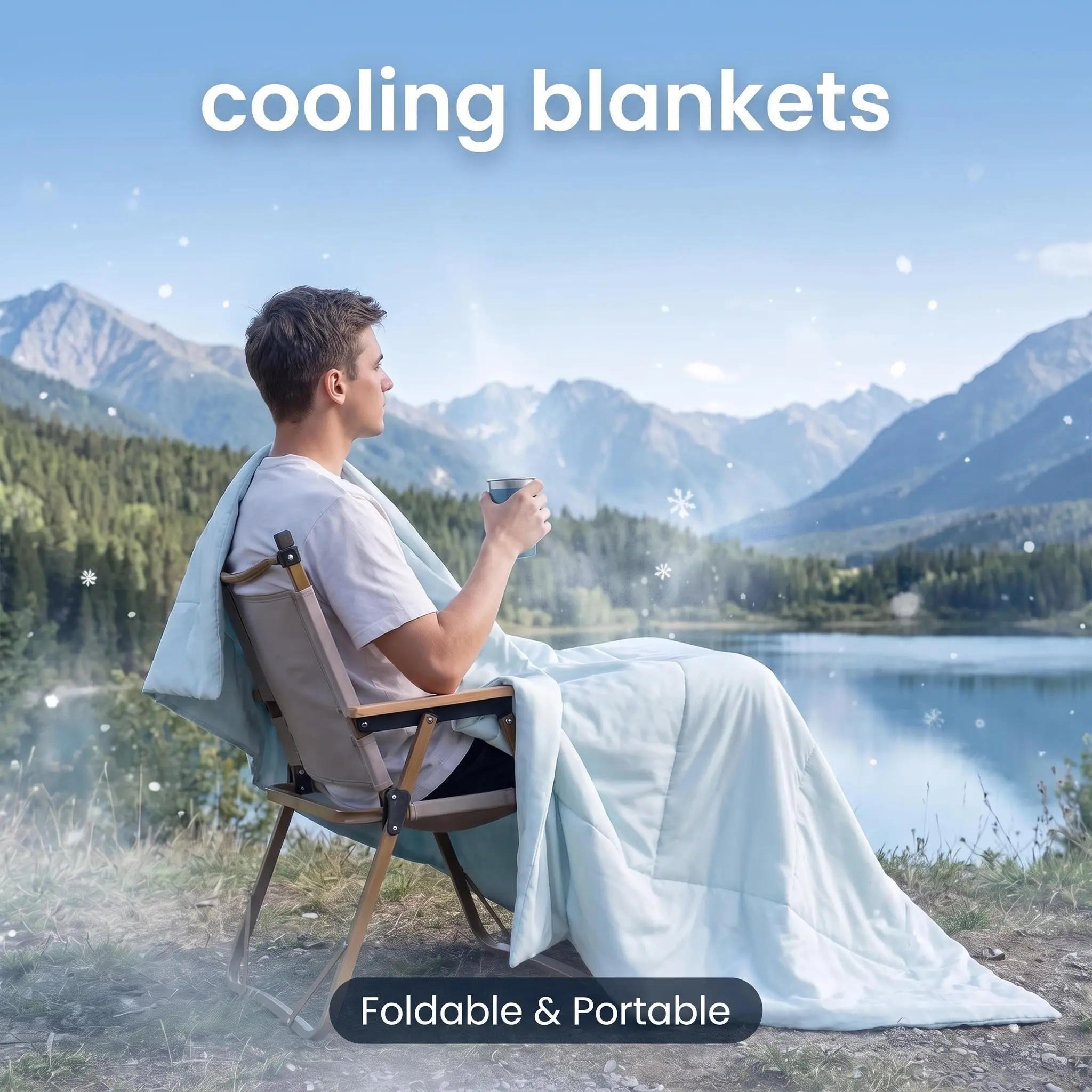 Bedsum Q‑Max 0.45 Cooling Tech Comforter, Cold Touch Double‑Sided Lightweight Breathable Summer Blanket for Hot Sleepers, All‑Season Bedding